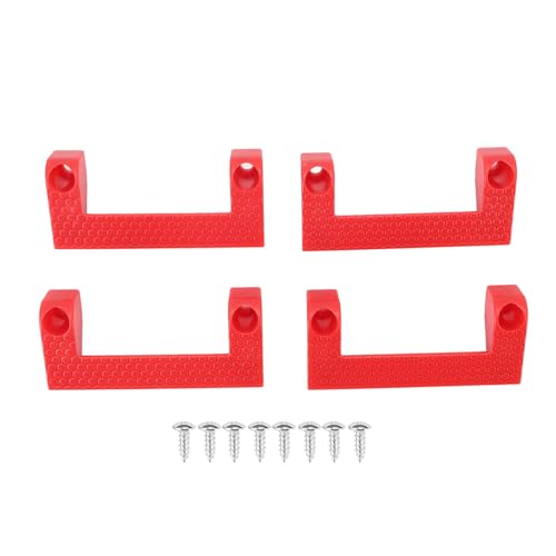 Hushui 4PCS Bands Messhalter, Werkzeugspeicherhalter für Elektrowerkzeug auf Leiter für Garagenorganisation Einfacher Zugriff (Rot) von HUSHUI