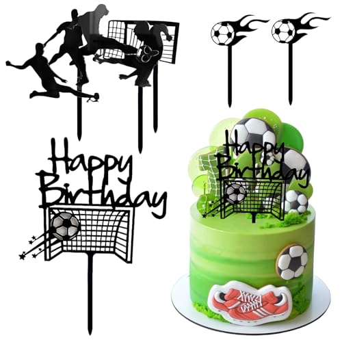 Fußball-Kuchenaufsatz-Set, Geburtstags-Fußball-Kuchendekorationen, personalisierte Cupcake-Topper, Sportthema, Geburtstagstorten-Plugin für Jungen und Herren, Fußball-Partyzubehör Fußball-Kuchenaufsatz-Set, Geburtstags-Fußball-Kuchendekorationen, personalisierte Cupcake-Topper, Sportthema, Geburtstagstorten-Plugin für Jungen und Herren, Fußball-Partyzubehör von HUSOUE