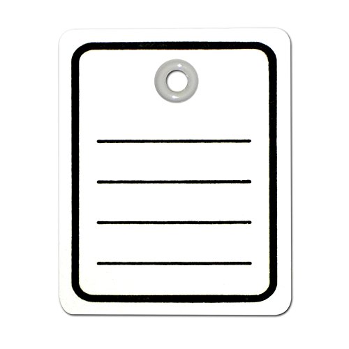1.000 Kartonetiketten Öse 40x50 mm weiß Aufdruck: Liniert | Preisschilder einzeln geschnitten | Hängeetiketten | HUTNER 1.000 Kartonetiketten Öse 40x50 mm weiß Aufdruck: Liniert | Preisschilder einzeln geschnitten | Hängeetiketten | HUTNER von HUTNER