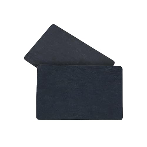 100 St. Preiskarten zum Beschriften, Schieferoptik schwarz matt - Plastikkarten 86x54x0,5 mm aus PVC, 54 mm hoch und 0,5 mm stark, blanko| HUTNER von HUTNER