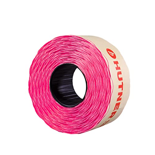 HUTNER 10 Rollen Preisetiketten 26x16 leucht-pink permanent | 11.000 Etiketten | Preisauszeichner Etiketten | HUTNER von HUTNER