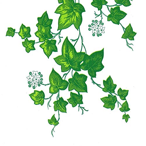 FSC Recycling Blumenpapier Ranken auf weiß 50 cm x 300 m | 40 g/m² Seidenpapier | auf Rolle | HUTNER von HUTNER