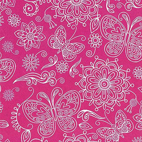 FSC Recycling Seidenpapier Summertime pink 75 cm x 300 m | 40 g/m² Blumenpapier | Blumen verpacken | HUTNER von HUTNER