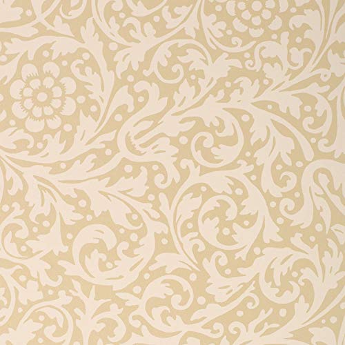FSC große Rolle Geschenkpapier Barock creme/gold 50 cm x 200 m | 70 g/m² Secare Rolle | HUTNER von HUTNER