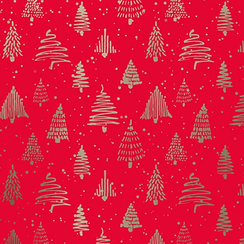 FSC große Rolle Geschenkpapier rot Tanne gold 50 cm x 100 m | 80/m² Weihnachtspapier | HUTNER FSC große Rolle Geschenkpapier rot Tanne gold 50 cm x 100 m | 80/m² Weihnachtspapier | HUTNER von HUTNER
