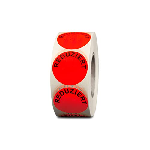 HUTNER Aktionsetiketten "Reduziert" ø 32mm leucht-rot permanent 5.000 runde Aufkleber, Haftetiketten, runde Etiketten HUTNER Aktionsetiketten "Reduziert" ø 32mm leucht-rot permanent 5.000 runde Aufkleber, Haftetiketten, runde Etiketten von HUTNER