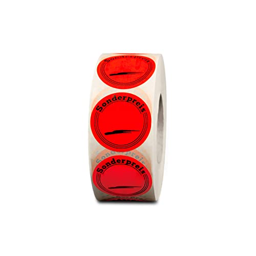 HUTNER Aktionsetiketten "Sonderpreis Strich" ø 32mm leucht-rot permanent 5.000 runde Aufkleber, Haftetiketten, runde Etiketten HUTNER Aktionsetiketten "Sonderpreis Strich" ø 32mm leucht-rot permanent 5.000 runde Aufkleber, Haftetiketten, runde Etiketten von HUTNER