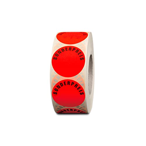 HUTNER Aktionsetiketten "Sonderpreis" ø 32mm leucht-rot permanent 1.000 runde Aufkleber, Haftetiketten, runde Etiketten HUTNER Aktionsetiketten "Sonderpreis" ø 32mm leucht-rot permanent 1.000 runde Aufkleber, Haftetiketten, runde Etiketten von HUTNER