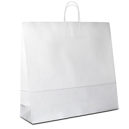 Papiertüten weiß mit Kordel-Henkel I 50 Stk. 54+15x49cm I Papiertragetasche für Einzelhandel, Hochzeit, Geburtstag, TO-GO I Geschenktüten aus Kraftpapier I HUTNER Papiertüten weiß mit Kordel-Henkel I 50 Stk. 54+15x49cm I Papiertragetasche für Einzelhandel, Hochzeit, Geburtstag, TO-GO I Geschenktüten aus Kraftpapier I HUTNER von HUTNER