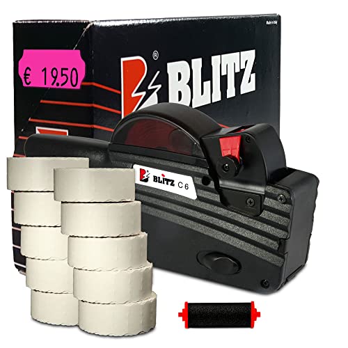 Preisauszeichner Set Blitz C6 inkl. 10 Rollen 26x12 Preisetiketten - leucht-pink permanent + 1 Farbrolle | Preisauszeichnungsgerät | HUTNER Preisauszeichner Set Blitz C6 inkl. 10 Rollen 26x12 Preisetiketten - leucht-pink permanent + 1 Farbrolle | Preisauszeichnungsgerät | HUTNER von HUTNER