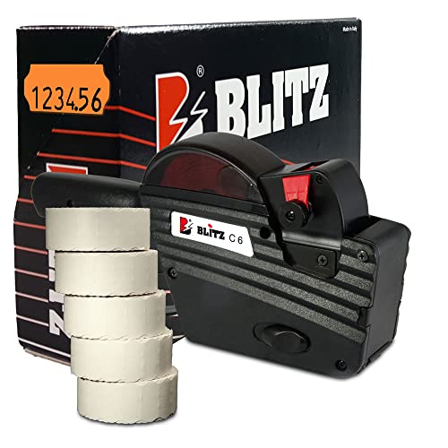 Preisauszeichner Set Blitz C6 inkl. 5 Rollen 26x12 Preisetiketten - leucht-orange permanent | Preisauszeichnungsgerät | HUTNER Preisauszeichner Set Blitz C6 inkl. 5 Rollen 26x12 Preisetiketten - leucht-orange permanent | Preisauszeichnungsgerät | HUTNER von HUTNER