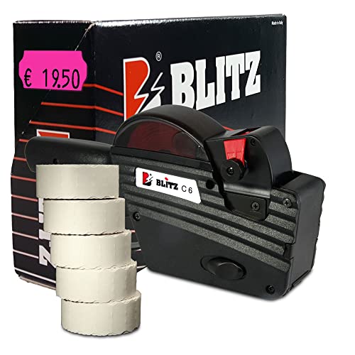 Preisauszeichner Set Blitz C6 inkl. 5 Rollen 26x12 Preisetiketten - leucht-pink permanent | Preisauszeichnungsgerät | HUTNER Preisauszeichner Set Blitz C6 inkl. 5 Rollen 26x12 Preisetiketten - leucht-pink permanent | Preisauszeichnungsgerät | HUTNER von HUTNER