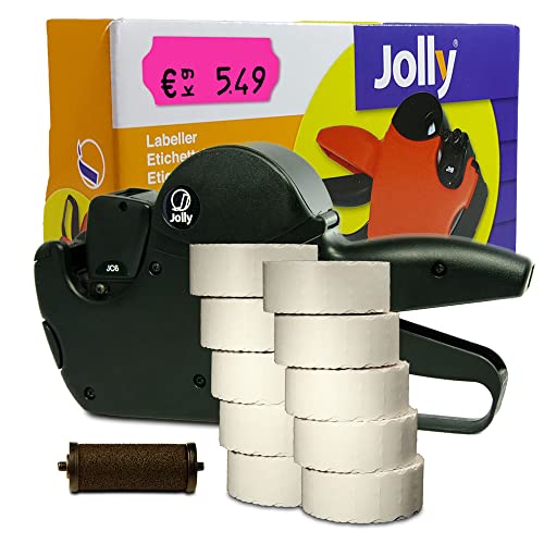 Preisauszeichner Set Jolly C6 inkl. 10 Rollen 26x12 Preisetiketten - leucht-pink permanent + 1 Farbrolle | Auszeichner Jolly | HUTNER von HUTNER