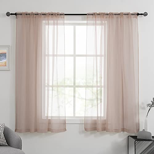 HUTO Gardinen für Schlafzimmer, 160 cm lang, mit Stange, für Kinderzimmer, Wohnzimmer, 132 x 160 cm, 2er-Set HUTO Gardinen für Schlafzimmer, 160 cm lang, mit Stange, für Kinderzimmer, Wohnzimmer, 132 x 160 cm, 2er-Set von HUTO