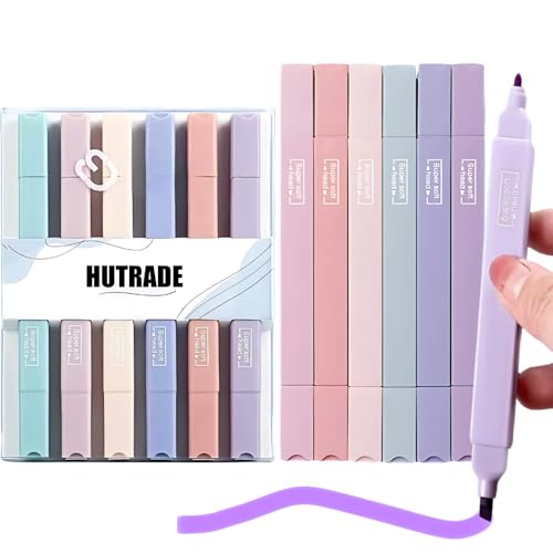 HUTRADE Ästhetische Textmarker Pastell,6 PCS Highlighter Pen,Dual Tips Text Marker Stifte, School supplies Aesthetic für Journaling Note Nehmen Schulbüro Stationäre HUTRADE Ästhetische Textmarker Pastell,6 PCS Highlighter Pen,Dual Tips Text Marker Stifte, School supplies Aesthetic für Journaling Note Nehmen Schulbüro Stationäre von HUTRADE