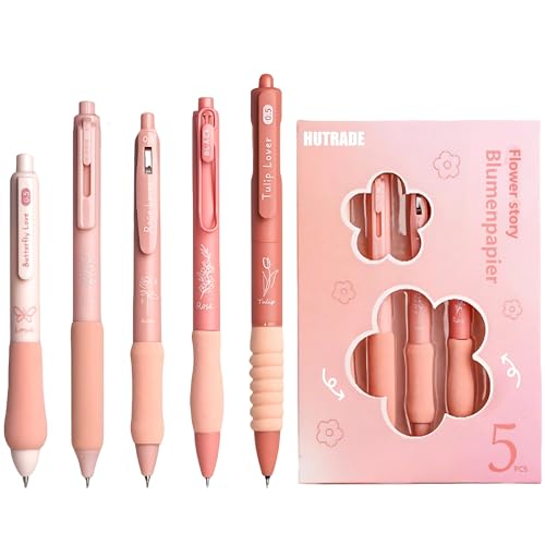 HUTRADE Kugelschreiber - 5 Stück Aesthetic Stifte Mädchen, 0,5mm Schwarz Tintenroller, Ggelschreiber für Präzises Schreiben, Niedlicher Gelstifte für Schulsachen Bürobedarf Studenten Geschenk HUTRADE Kugelschreiber - 5 Stück Aesthetic Stifte Mädchen, 0,5mm Schwarz Tintenroller, Ggelschreiber für Präzises Schreiben, Niedlicher Gelstifte für Schulsachen Bürobedarf Studenten Geschenk von HUTRADE