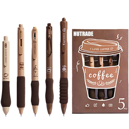 HUTRADE Kugelschreiber Hochwertig - 5 Stück Coole Stifte, 0.5mm Gelschreiber Schwarz Schnell Trocknende Tinte Schöne Gel Kugelschreiber für Schule Büro Zuhause Geeignet, Aesthetic School Stuff HUTRADE Kugelschreiber Hochwertig - 5 Stück Coole Stifte, 0.5mm Gelschreiber Schwarz Schnell Trocknende Tinte Schöne Gel Kugelschreiber für Schule Büro Zuhause Geeignet, Aesthetic School Stuff von HUTRADE