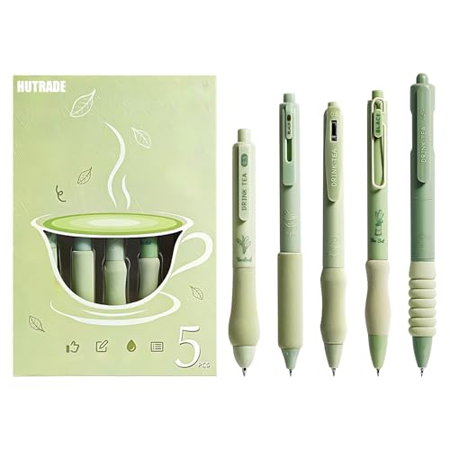 HUTRADE Kugelschreiber Hochwertig - 5 Stück Stifte Set 0,5mm Tintenroller Ggelschreiber für Präzises Schreiben Niedlicher Gelstifte für Bürobedarf Studenten Geschenk Schulsachen Aesthetic Clean Girl HUTRADE Kugelschreiber Hochwertig - 5 Stück Stifte Set 0,5mm Tintenroller Ggelschreiber für Präzises Schreiben Niedlicher Gelstifte für Bürobedarf Studenten Geschenk Schulsachen Aesthetic Clean Girl von HUTRADE