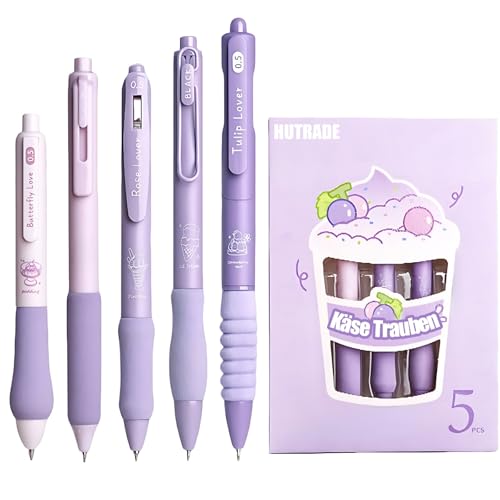 HUTRADE Kugelschreiber Hochwertig 5er Stifte Set, Cute Gelstifte Schulsachen Aesthetic Clean Girl, Schnell Trocknende Schwarze Tinte Glattes Schreiben für Büro, Schule, Zuhause HUTRADE Kugelschreiber Hochwertig 5er Stifte Set, Cute Gelstifte Schulsachen Aesthetic Clean Girl, Schnell Trocknende Schwarze Tinte Glattes Schreiben für Büro, Schule, Zuhause von HUTRADE