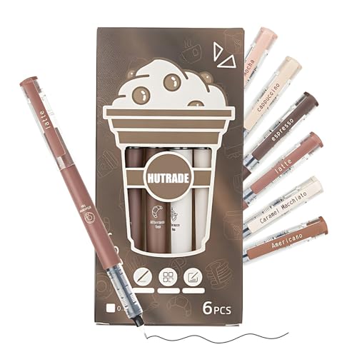 HUTRADE Kugelschreiber Hochwertig - 6 Stück Stifte Set 0,5mm Tintenroller Gelschreiber für Präzises Schreiben Kugelschreiber Personalisiert für Bürobedarf Studenten Geschenk Aesthetic School Stuff HUTRADE Kugelschreiber Hochwertig - 6 Stück Stifte Set 0,5mm Tintenroller Gelschreiber für Präzises Schreiben Kugelschreiber Personalisiert für Bürobedarf Studenten Geschenk Aesthetic School Stuff von HUTRADE