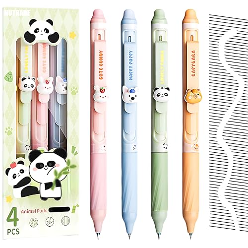 HUTRADE Radierbarer Kugelschreiber Kinder - 4 Stück Gelstifte Radierbar Schwarz, 0.5mm Radierbare Stifte Mit Tierkopf, Tintenkiller Stift Radierbarer Tintenroller für Schulsachen HUTRADE Radierbarer Kugelschreiber Kinder - 4 Stück Gelstifte Radierbar Schwarz, 0.5mm Radierbare Stifte Mit Tierkopf, Tintenkiller Stift Radierbarer Tintenroller für Schulsachen von HUTRADE