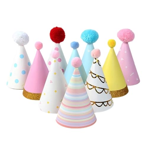 10 PCS Dekorationen Geburtstag Dekorative Hut Kinder Haushalt Konische Kegel Hut Für Geburtstag von HUWOYG