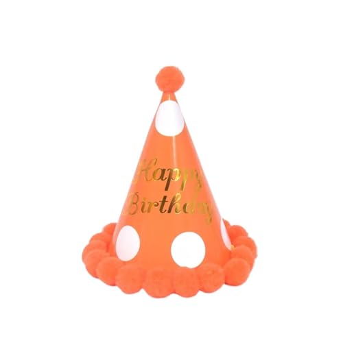10 Pcs Party Supplies Geburtstag Hüte Papier Kinder Geburtstag Party Hüte Dekoration Party Hüte Für Geburtstag(Orange) von HUWOYG