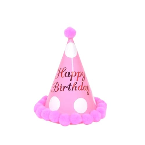 10 Pcs Party Supplies Geburtstag Hüte Papier Kinder Geburtstag Party Hüte Dekoration Party Hüte Für Geburtstag(Pink) von HUWOYG