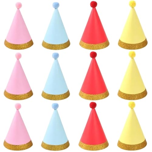 12 Pcs Geburtstag Hut Kegel Kappe Erwachsene Jungen Mädchen Geburtstag Party Foto Requisiten Party Dekorationen Für Geburtstag von HUWOYG