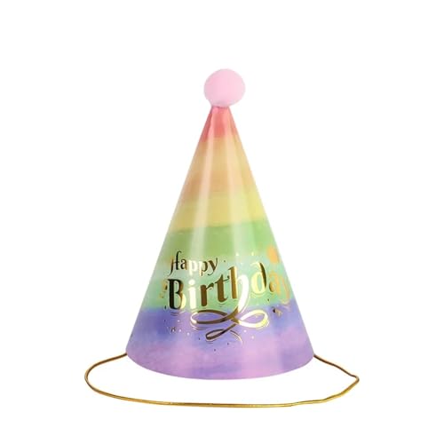 20PCS Papier Kegel Geburtstag Hüte Kleid Up Mädchen Jungen Geburtstag Party Hut Party Dekorationen Erwachsene Kinder Für Geburtstag(Color 5) von HUWOYG