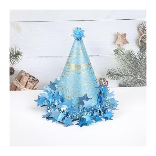 8 Pcs Geburtstag Party Kegel Hüte Papier Kappe Kleid Up Kid Geburtstag Party Dekoration Hut Für Geburtstag(Blue) von HUWOYG