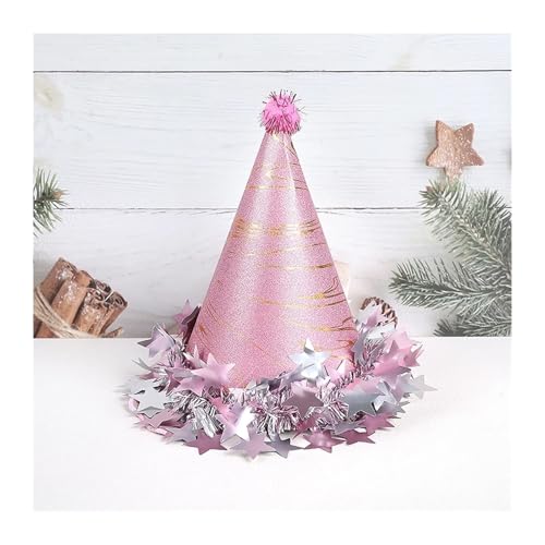 8 Pcs Geburtstag Party Kegel Hüte Papier Kappe Kleid Up Kid Geburtstag Party Dekoration Hut Für Geburtstag(Pink) von HUWOYG