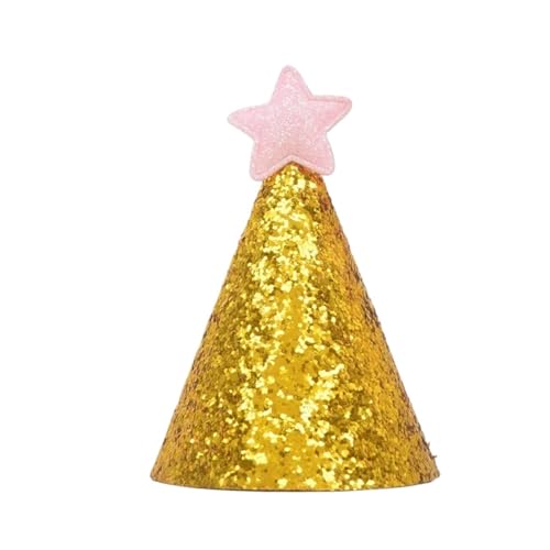 8 Pcs Glücklich Geburtstag Party Hüte Decor Cap Geburtstag Nette Hut Stern Tuch Hut Kinder Junge Mädchen Haar Zubehör Für Geburtstag(Pink) von HUWOYG