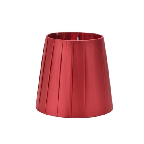 HUWOYG Lampenschirm Abdeckung der Lampe Kleiner Clip auf Lampenschirm handgefertigte Form Lampenschirm for Schlafzimmer Lampenschirm(Wine Red) von HUWOYG