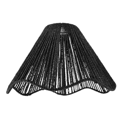 HUWOYG Lampenschirm Lampenschirm Lampenschirm Kronleuchter Leuchte Zubehör Lichtschirm for Teehaus Esszimmer Hotel Küche(Black) von HUWOYG