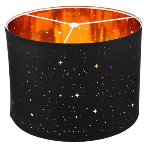 HUWOYG Lampenschirm Lampenschirme Lampenschirm Abdeckung Tischleuchte Stehlampen Ersatz Hängelampe Stoff Kronleuchter Nachttisch Trommel(Black) von HUWOYG