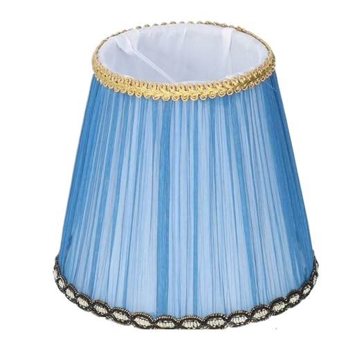 HUWOYG Lampenschirm Tuch Lampenschirm Lampenschirm Tischlampe Abdeckung for Kerze Kronleuchter Wandlampen Innendekor(Blue) von HUWOYG