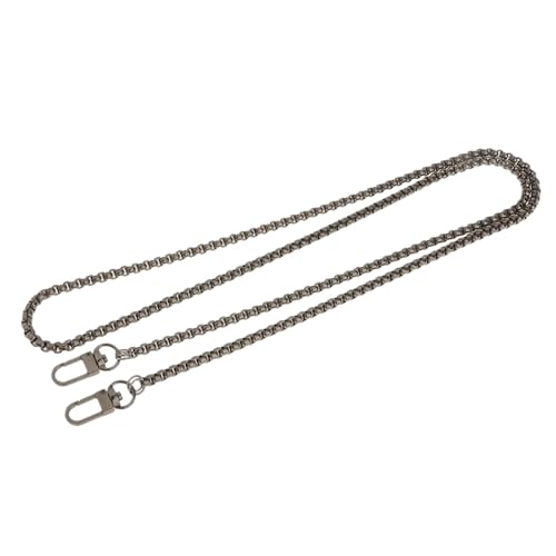 HUWOYG Taschenketten 2 Stück 120 cm Metall-Umhängetaschen-Kettenriemen for Geldbörse, Handtasche, Schultertasche, Ersatzkette Für DIY-Taschen(Gray) von HUWOYG