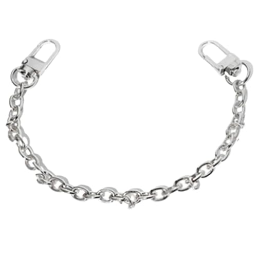 HUWOYG Taschenketten 2 Stück Metall-Taschenketten, Dekorationsketten, Kurze Ketten for Anbringen von Charms, Kurze Taschenkette Für DIY-Taschen(Silver,25 cm) von HUWOYG