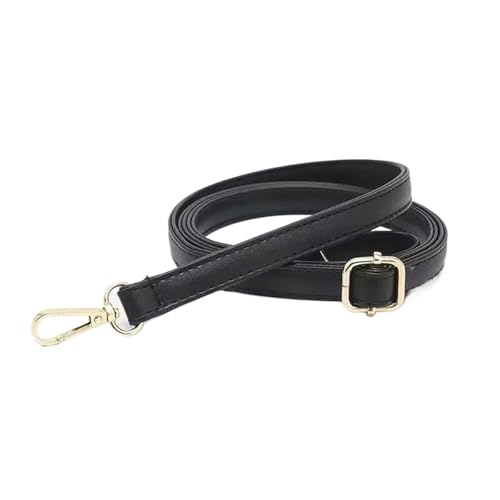 HUWOYG Taschenketten 2 Stück Tasche Kette Verstellbarer Griff Riemen Tasche Teile Schulter Crossbody Paket Ersatz Gürtel Leder Taschen Zubehör Für DIY-Taschen(Black) von HUWOYG