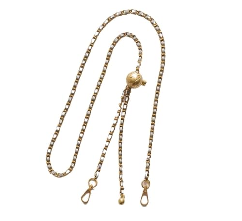 HUWOYG Taschenketten 2 Stück Taschenkette, kleine goldene Kugel, Taschenkette, verstellbar, Umhängetasche, Gürtel, Lederkette, Damen-Accessoires Für DIY-Taschen(Gray) von HUWOYG