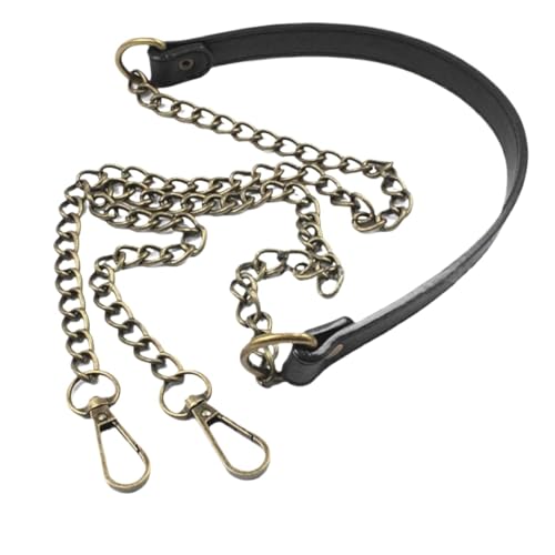 HUWOYG Taschenketten 2PCS 60cm-160cm Tasche Kette Ersatz Abnehmbare Schulter Tasche Riemen Leder Tasche Kette Für DIY-Taschen(Black A,80cm) von HUWOYG