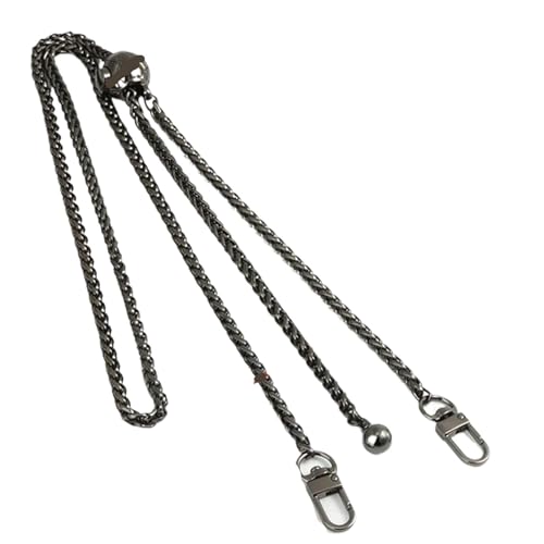HUWOYG Taschenketten 2PCS Ersatz 120cm Metall Geldbörse Kettenriemen Griff for Handtasche Schulter Umhängetasche Kettenriemen mit längenverstellbarer Kugel Für DIY-Taschen(Black) von HUWOYG