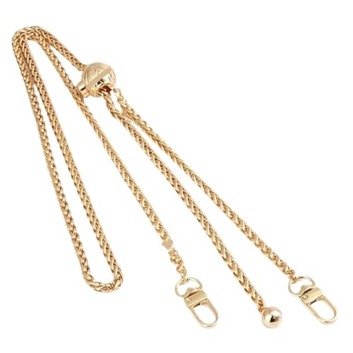 HUWOYG Taschenketten 2PCS Ersatz 120cm Metall Geldbörse Kettenriemen Griff for Handtasche Schulter Umhängetasche Kettenriemen mit längenverstellbarer Kugel Für DIY-Taschen(Gold A) von HUWOYG