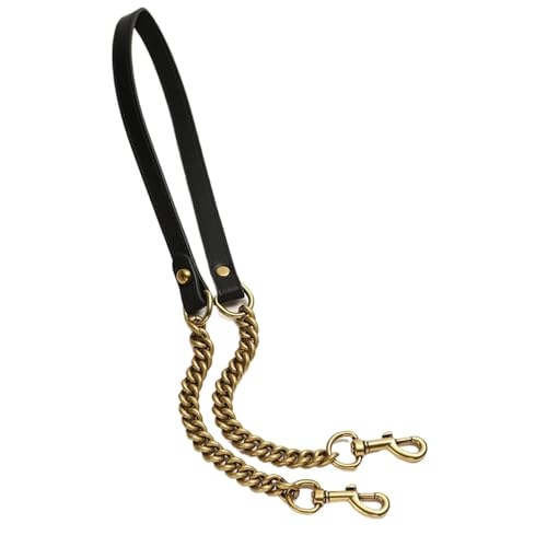 HUWOYG Taschenketten Kettenriemen Handtaschengriffe Schultergurte Vintage Taschenkettenriemen Ersatz Ledertaschenzubehör Für DIY-Taschen(Black B,10cm) von HUWOYG
