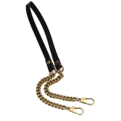 HUWOYG Taschenketten Kettenriemen Handtaschengriffe Schultergurte Vintage Taschenkettenriemen Ersatz Ledertaschenzubehör Für DIY-Taschen(Black C,110cm) von HUWOYG
