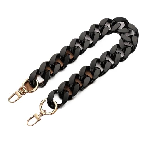 HUWOYG Taschenketten Taschenkette, Umhängetasche, Handtaschengurte, Zubehör, Kette, abnehmbare Gürteltasche, Teile, Taschengurt Für DIY-Taschen(Black A,120CM) von HUWOYG