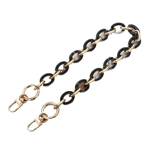 HUWOYG Taschenketten Taschenkette, Umhängetasche, Handtaschengurte, Zubehör, Kette, abnehmbare Gürteltasche, Teile, Taschengurt Für DIY-Taschen(Black B,40CM) von HUWOYG