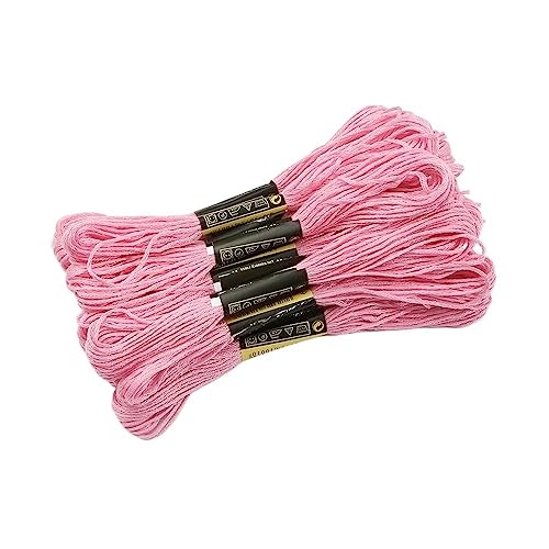 Stickgarn 10/20 Stück Ankerfarbe Baumwolle Kreuzstich Nähstränge Stickgarn Floss Kit DIY Nähzubehör Stickgarn Set (Color : Pink, Größe : 20pcs) von HUYGB