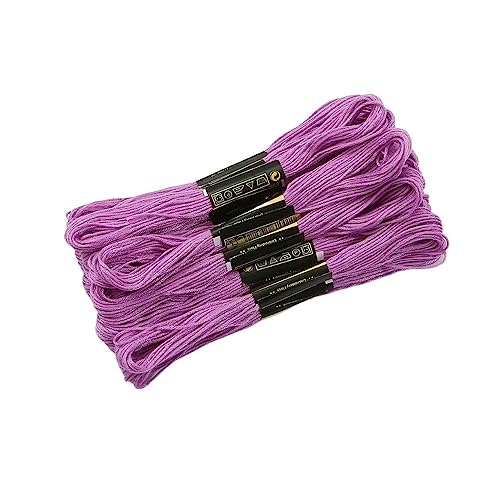 Stickgarn 10/20 Stück Ankerfarbe Baumwolle Kreuzstich Nähstränge Stickgarn Floss Kit DIY Nähzubehör Stickgarn Set (Color : Purple, Größe : 10pcs) von HUYGB